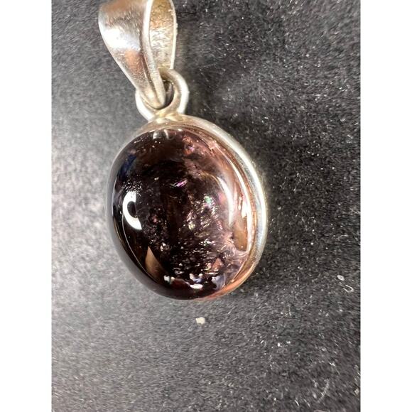 NEW lilac bi color tourmaline sterling silver pendant 2.70 grams - Picture 9 of 16